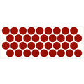 Litemark Reflective Red 1 Inch Circle Sticker Decals For Helmets, Bicycles, Strollers, Wheelchairs And More - Pack Of 36