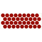 Litemark Reflective Red 1 Inch Circle Sticker Decals For Helmets, Bicycles, Strollers, Wheelchairs And More - Pack Of 36