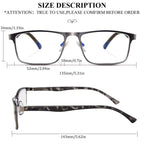 Lcbestbro 3 Pack Business Blue Light Blocking Reading Glasses For Men, 25 Metal Readers