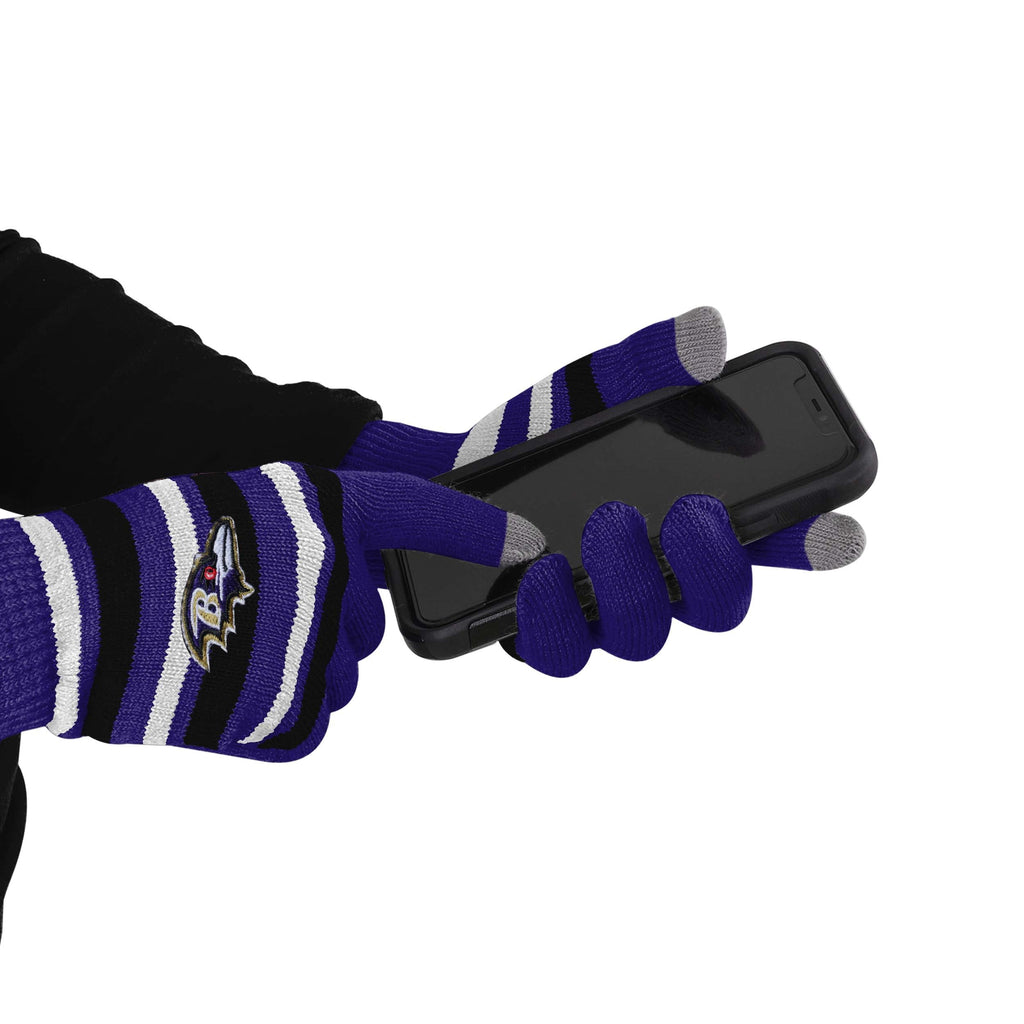 FOCO Baltimore Ravens NFL Stretch Gloves