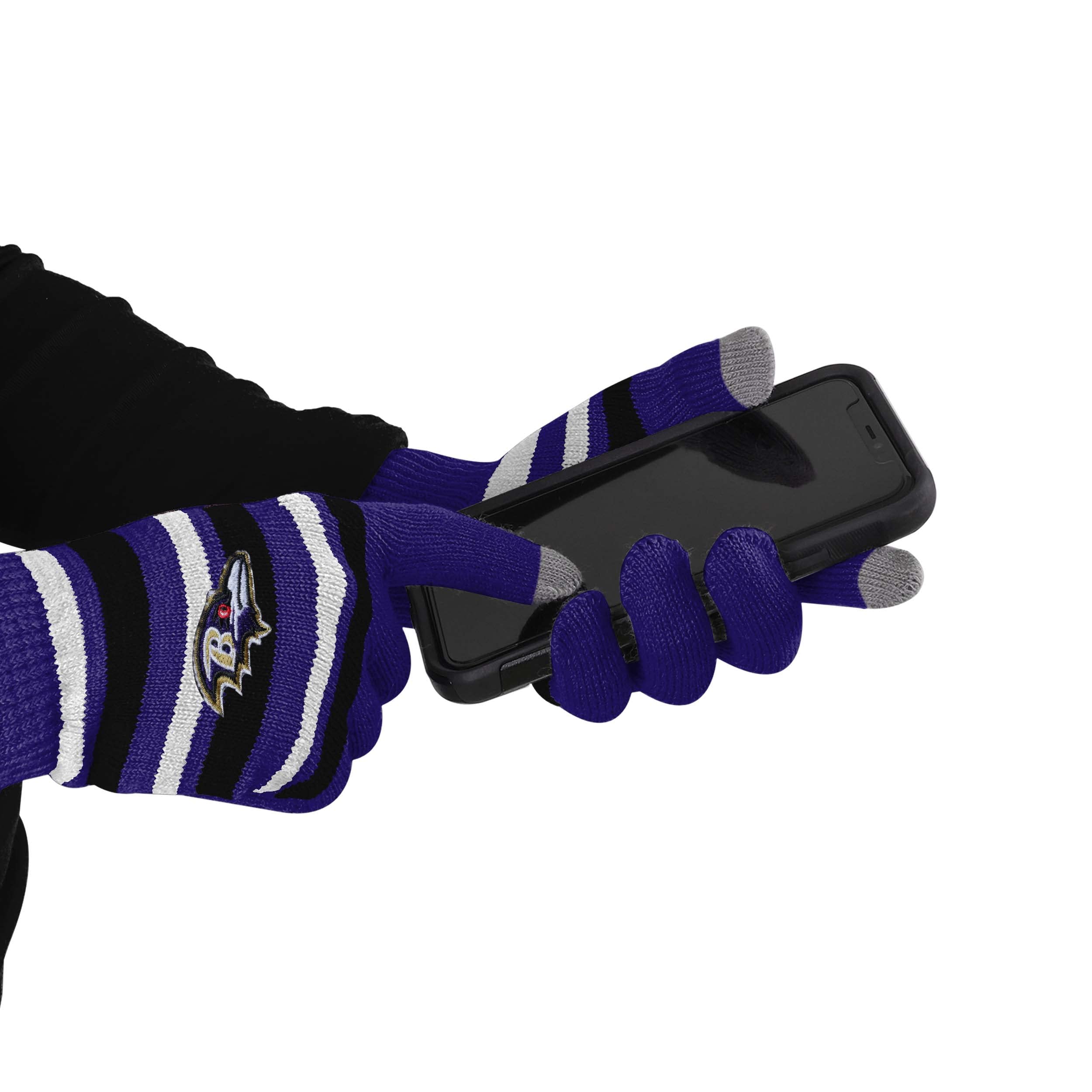 FOCO Baltimore Ravens NFL Stretch Gloves
