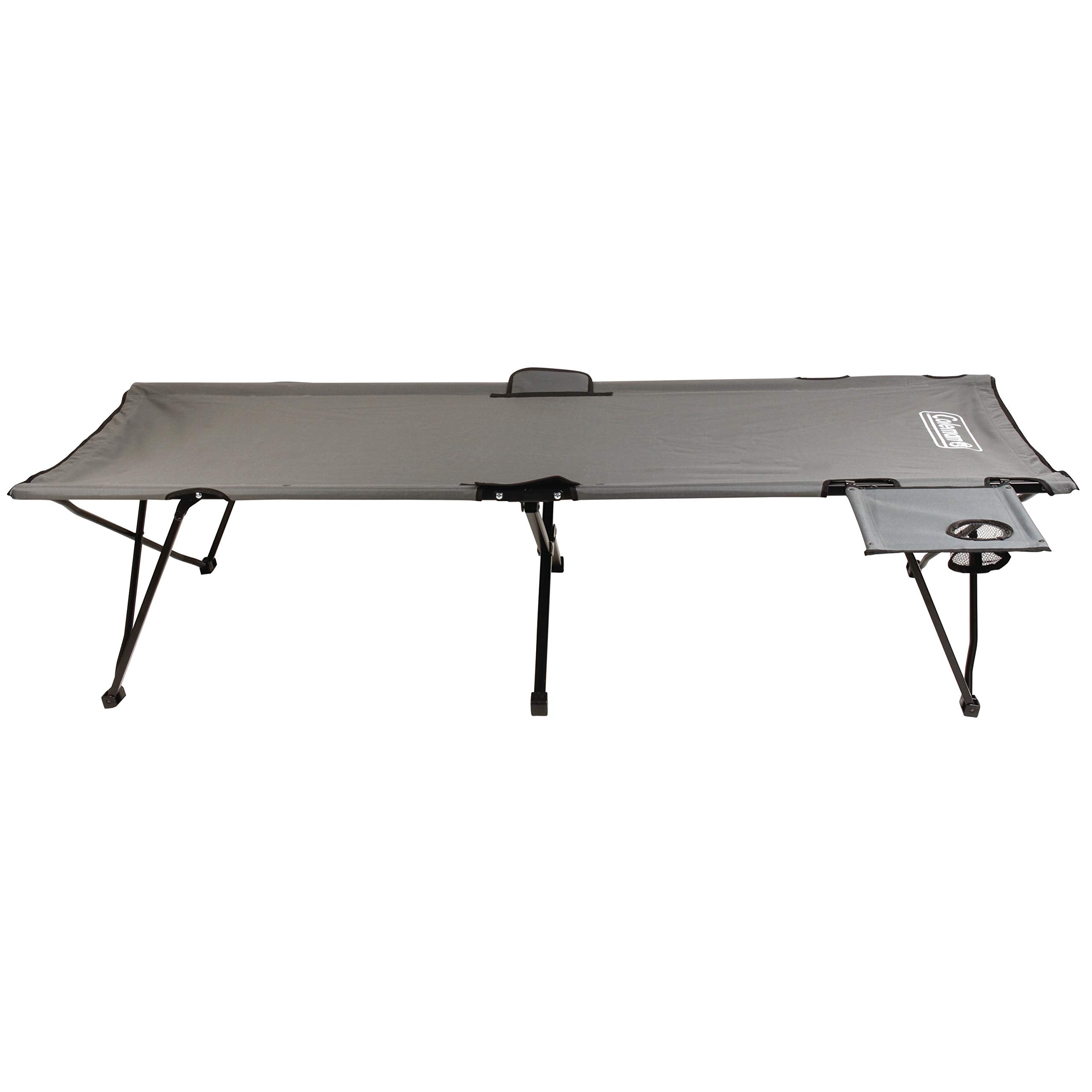 Coleman Pack-Away Camping Cot With Removable Side Table, Extra Wide Cot Fits Adults Up To 6Ft 6In Or 300Lbs, Carry Bag Included