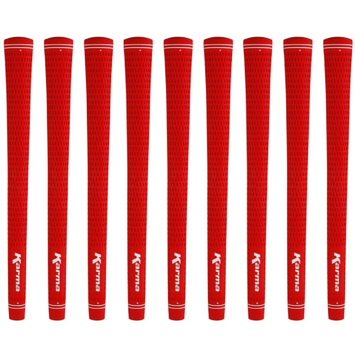 Karma Velour Red Jumbo (+1/16'') Golf Grips (9 Pack)