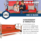 Kid-O-Bunk With 2 Side Organizers, Red