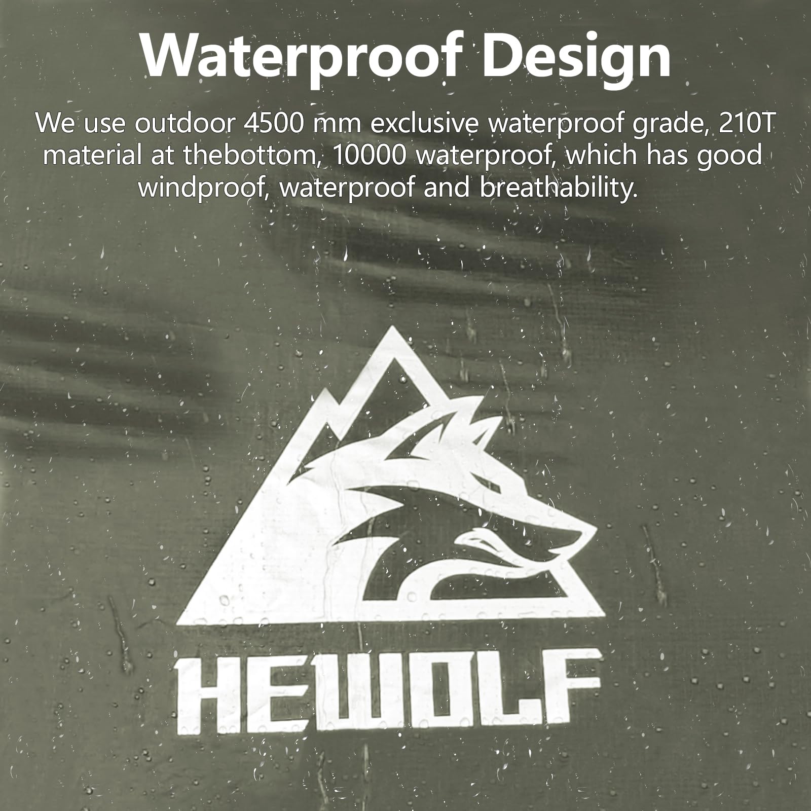 Hewolf 2/3/4 Person Camping Tent - Instant Pop Up Waterproof 2 Doors Tent With Easy Setup | 3-Season Hexagonal Dome Design For F