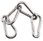 Sprookber Stainless Steel Carabiner Spring Snap Hook - 304 Stainless Steel Heavy Duty Clips, Set Of 4 (4 Inch)