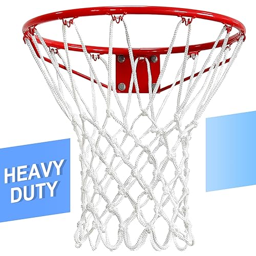 Lao Xue Basketball Net Outdoor,(7.16 Oz) Professional Heavy Duty Basketball Net Replacement,All Weather Anti Whip, Suitable For