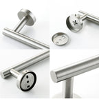 Nolimas 9 Inch Silver Bath Hand Towel Bar Sus 304 Stainless Steel Towel Rod Rack Holder Round Wall Mounted Suit For Kitchen,Bath