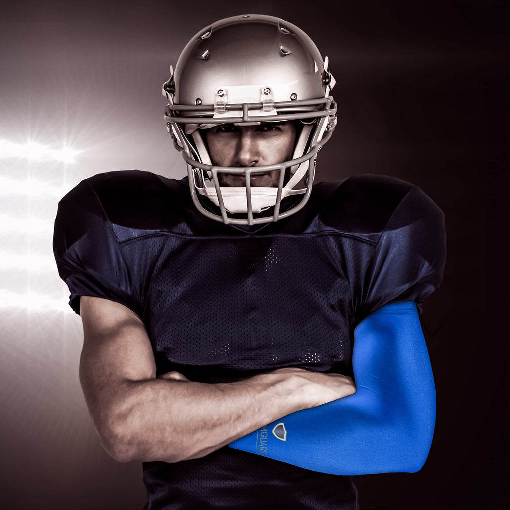 Stromguard Compression Sports Arm Sleeve Digital Camo Baseball Football Basketball - (One Arm Sleeve) (Youth Large, #27 - Blue)
