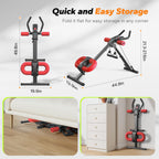 MERACH Ab Machine, Ab Workout Equipment, Adjustable Ab Trainer Machine for Abs Workout at Home Gym, Foldable, Knee Protection, A