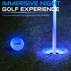 Kingtop Led Golf Hole Lights With Lens, Rgb Light Up Night Golf, Putting Green Cup Lights, Glowing In The Dark Lights For Golf H