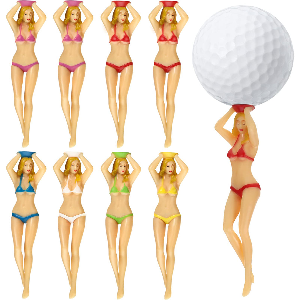 Sumind 8 Pcs Colored Golf Tees Funny Golf Tees 3 Inch Golf Practice Novelty Tees White Elephant Stocking Stuffer Gifts For Golfe
