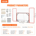 Vevor Hockey Goal With Backstop And Targets Street Outdoor Steel Hockey Net 72''