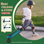 besrey Kick Scooter for Kids Ages 3-10, 3-Wheel Folding Scooter with Adjustable Height, LED Light Wheels, Extra Wide Deck for Ou