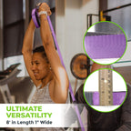 Gradient Fitness Stretching Strap For Physical Therapy, 12 Multi-Loop Stretch Strap 1'' W X 8' L, Neoprene Handles, Physical The