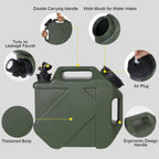 Digury Camping Water Jug - 2.6 Gallon Bpa Free Water Storage With Spigot, No Leakage Portable Emergency Tank Canteens For Outdoo
