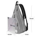 A11N Pickleball Bag, Reversible Crossbody Sling Bag/Backpack For Women Men, Charcoal
