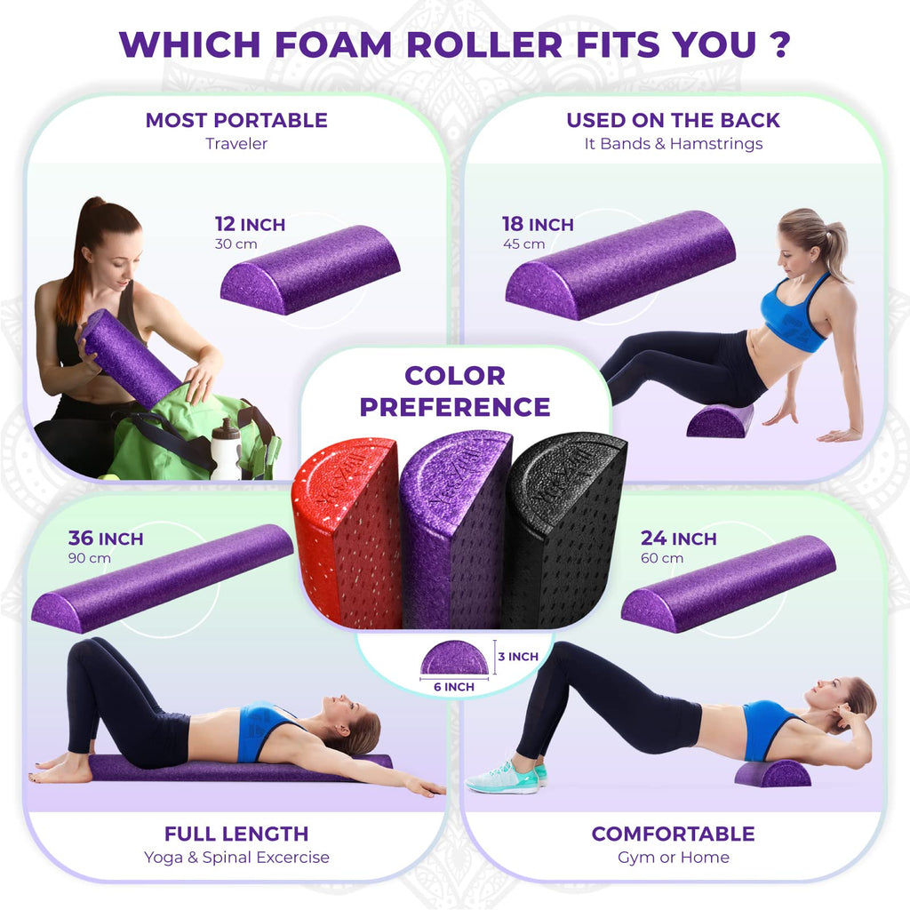 Yes4All Half Roller Epp - Purple - 12 Inch