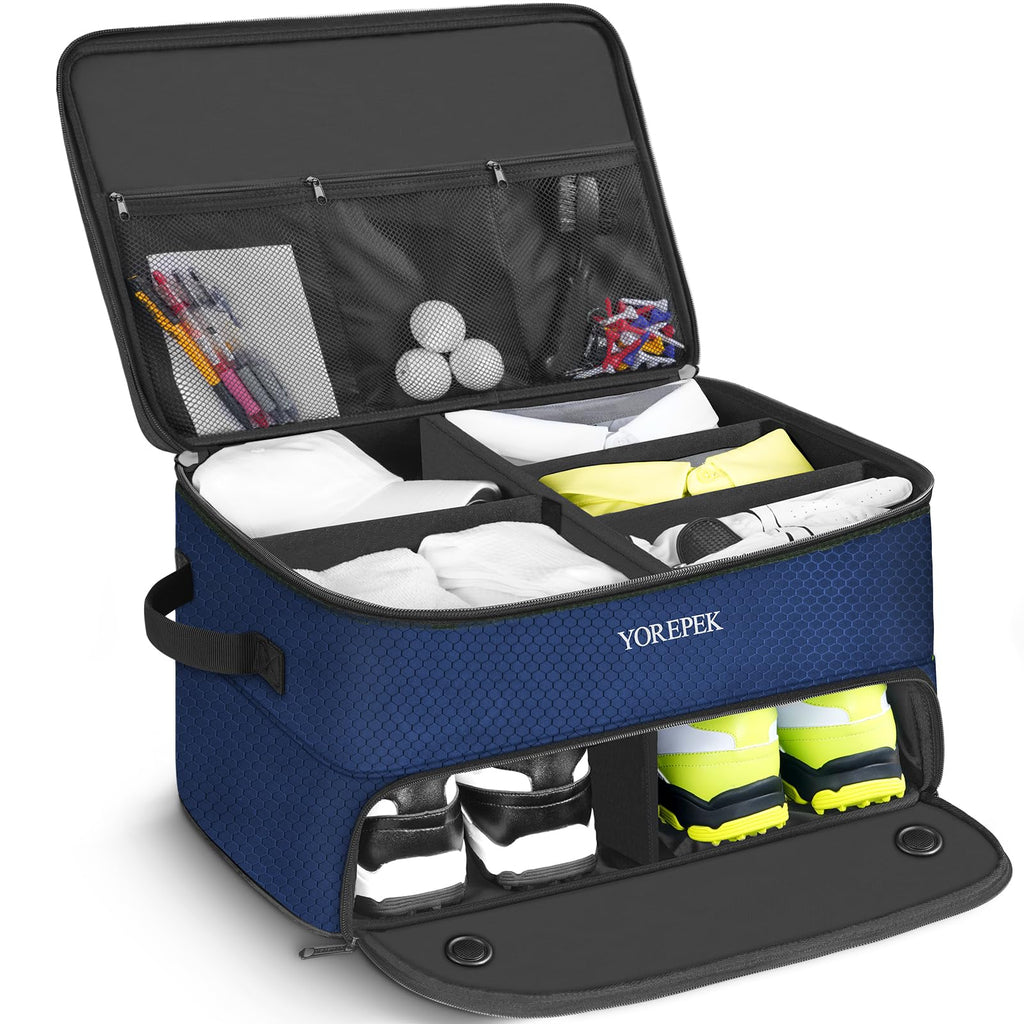 Yorepek 2 Layer Golf Supplies, Golf Trunk Organizer, Sturdy Golf Trunk Storage Storing All You Golf Gear In One, Golf Gear Locke