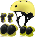 Kids Bike Helmet Set, Toddler Helmet for Ages 3-15 Boys Girls with Sports Protective Gear Set Knee Elbow Wrist Pads for Skateboa