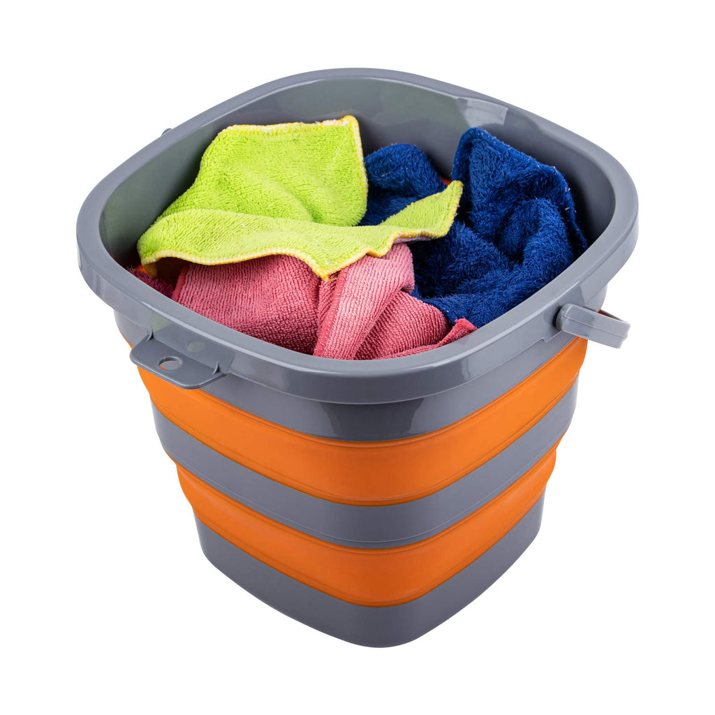 Collapsible Bucket With 1.32 Gallon (5L), Small Plastic Bucket For Sand Or Beach, Portable Water Tub For Cleaning, Fishing Water