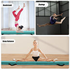 Fincome 8Ft Folding Balance Beam, Portable Gymnastics Beam Equipment With Non Slip Rubber Base & Suede Cover For Training/Practi