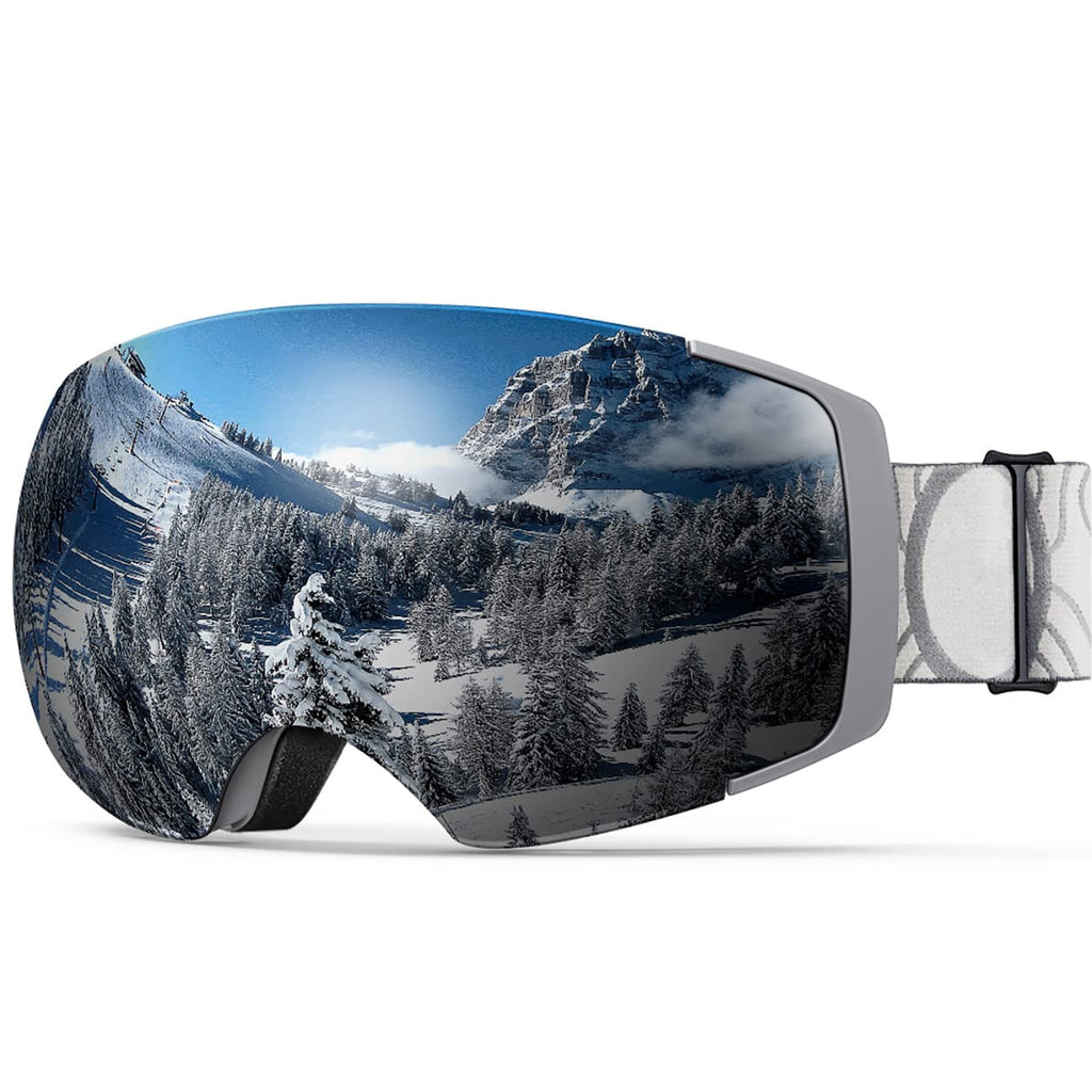 OutdoorMaster Ski Goggles PRO - Frameless, Interchangeable Lens 100% UV400 Protection Snow Goggles for Men & Women (Camo Frame V