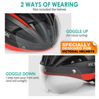 Victgoal Detachable Magnetic Bike Helmet Goggles Visor For Vg110 Bicycle Helmet (Crystal)