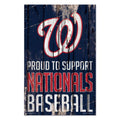 MLB Washington Nationals SignWood Proud to Support Design, Team Color, 11x17