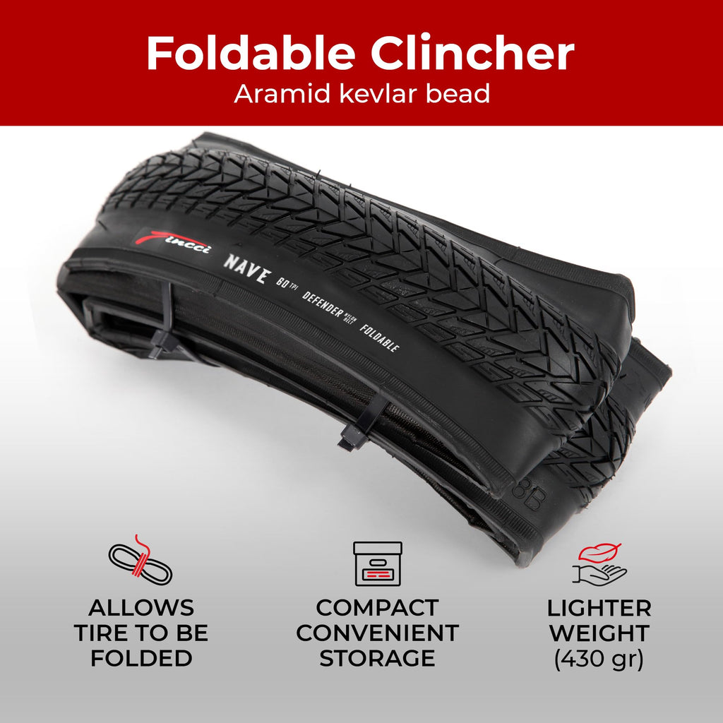 Fincci Pair 700X35C Tire 37-622 Foldable 60 Tpi City Commuter Tires With Nylon Protection For Cycle Road Mountain Mtb Hybrid Tou