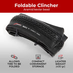 Fincci Pair 700X35C Tire 37-622 Foldable 60 Tpi City Commuter Tires With Nylon Protection For Cycle Road Mountain Mtb Hybrid Tou