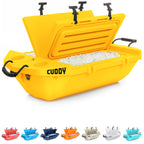 Cuddy Floating Cooler and Dry Storage Vessel for Land & Water - 40QT- Great for River, Beach, Kayak, Pool, & Lake - Yellow