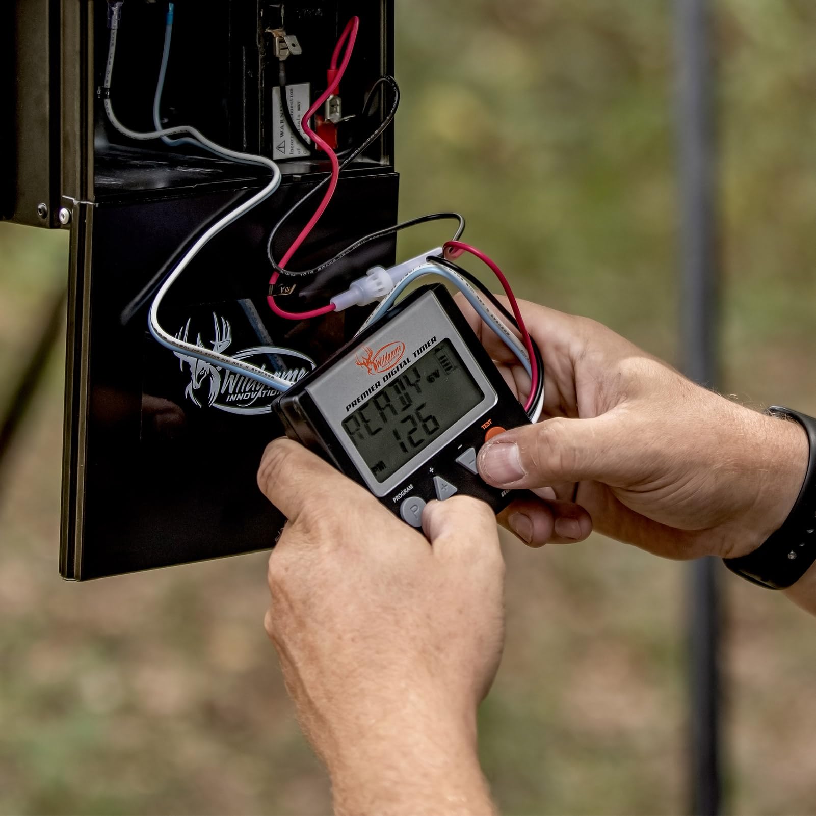 Wildgame Innovations Evolution Feeder 12V Digital Power Control Unit for Deer Hunting | Varmint-Proof Programmable Feeder Kit wi