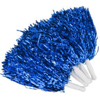 Baotongle 12 Pcs Cheerleading Squad Spirited Fun Poms Pompoms Cheer Costume Accessory For Party Dance Sports (Blues)