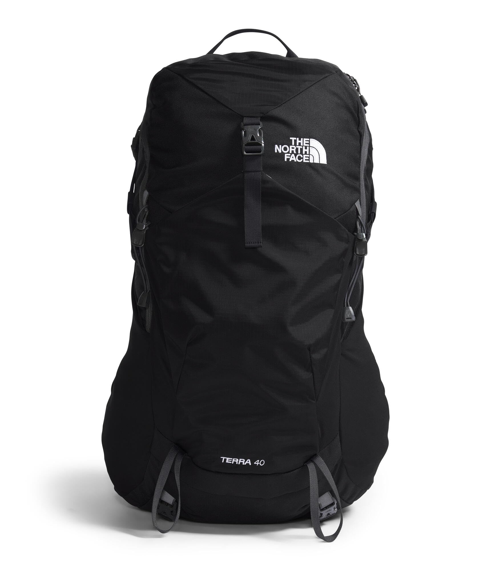 The North Face Terra 40 Backpack - Unisex Hiking Pack, Padded Hipbelt, Pole & Ice Axe Attachments, Hydration Sleeve, TNF Black/A