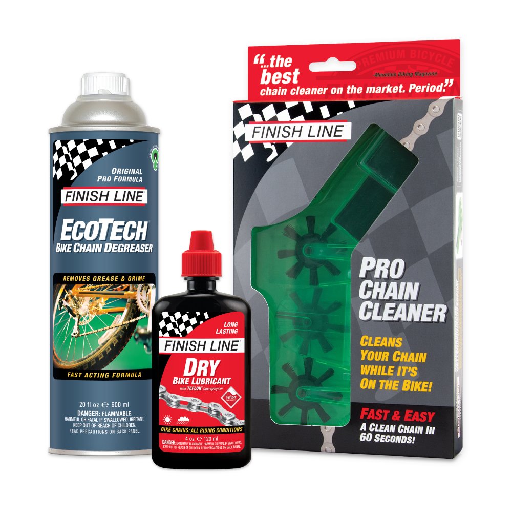 Finish Line Chain Cleaner Lube And Degreaser Combo Pack