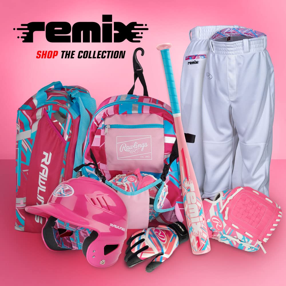 Rawlings Remix T-Ball/Coach Pitch Batting Gloves | Boys & Girls Size Youth Xs | Pink