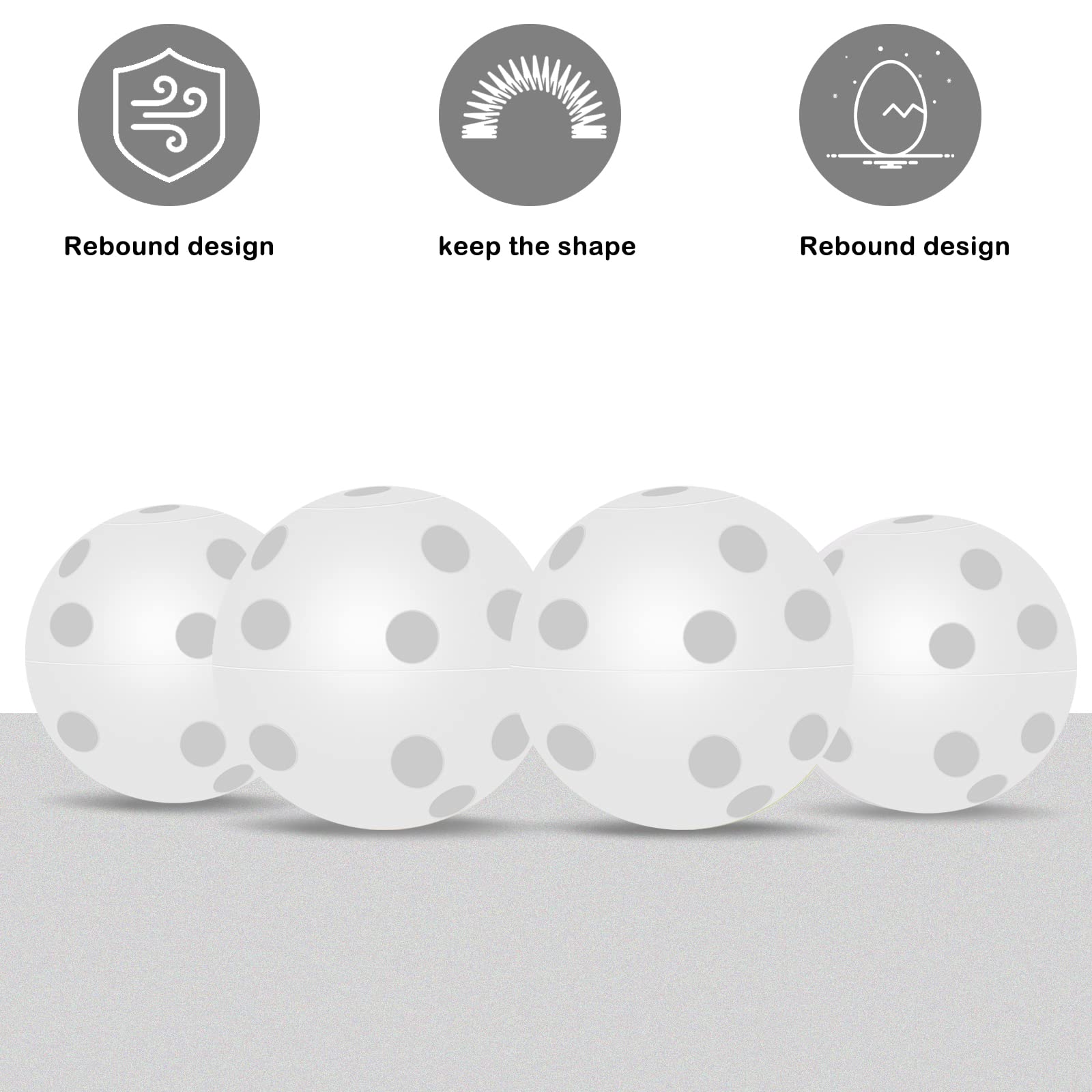 Adwikoso 50Pc Plastic Golf Training Balls 42 Mm Golf Balls For Indoor Putting Green Backyard Outdoor Practice Equipment With 2 G