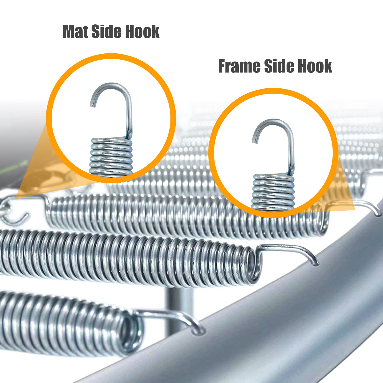 Giantex 7 Heavy-Duty Galvanized Trampoline Springs, Steel Wire Spring Replacement Kit, High Tensile Durable Trampoline Parts, Ea