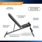 Marcy Adjustable Utility Weight Bench with Incline, Flat & Decline Positions MKB-211