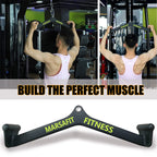 Marsafit Home Gym Fitness Rowing T-Bar V-Bar Pulley Cable Machine Attachments, Bicep Curl Tricep Lat Pulldown Bar Back Strength