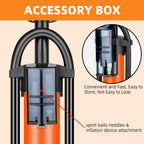 Toolitin Floor Bicycle Pump With Gauge,160 Psi High Pressure,Bike Pump Compatible With Presta And Schrader Valve,Bike Tire Pump