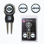 Team Golf Nfl New York Jets Divot Tool Pack With 3 Golf Ball Markers Divot Tool With 3 Golf Ball Markers Pack, Markers Are Remov