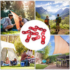 30 Pcs Aluminum Alloy Tent Rope Tensioner Dual Holes Guyline Cord Camping Supplies Durable Cord Adjuster Wind Rope Buckle For Ca
