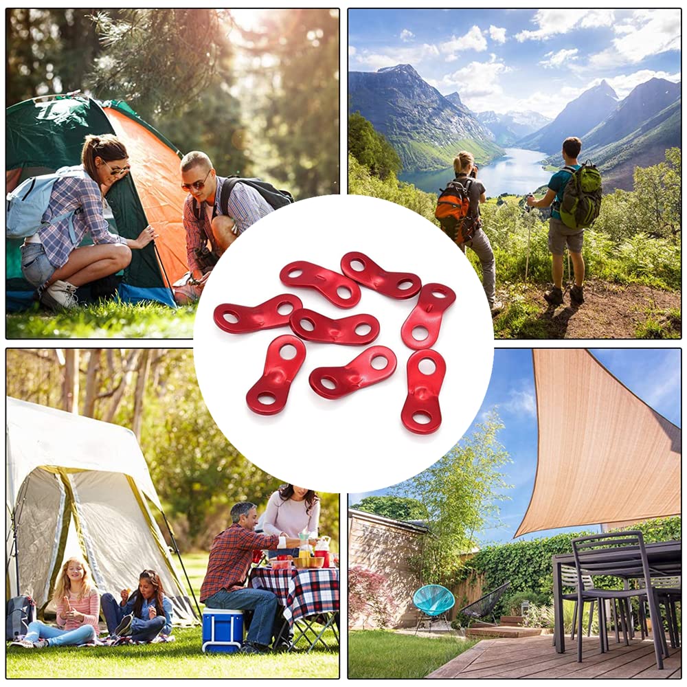 30 Pcs Aluminum Alloy Tent Rope Tensioner Dual Holes Guyline Cord Camping Supplies Durable Cord Adjuster Wind Rope Buckle For Ca