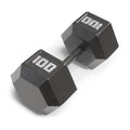 Marcy 100lb Cast Iron Hex Dumbbell, Single, IV-2100, Black, 100lbs