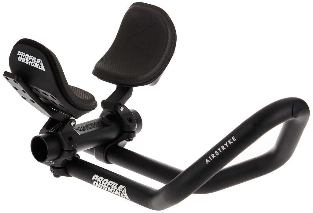 Profile Design Airstryke V2 Aluminum Clip-On Aerobars Ano Matte Black, Adjustable Stack And Reach