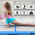 13Ft Inflatable Gymnastics Tumbling Mat 4'' Thick Air Tumble Track Gymnastics Training Mat With Electric Air Pump For Home Use/T