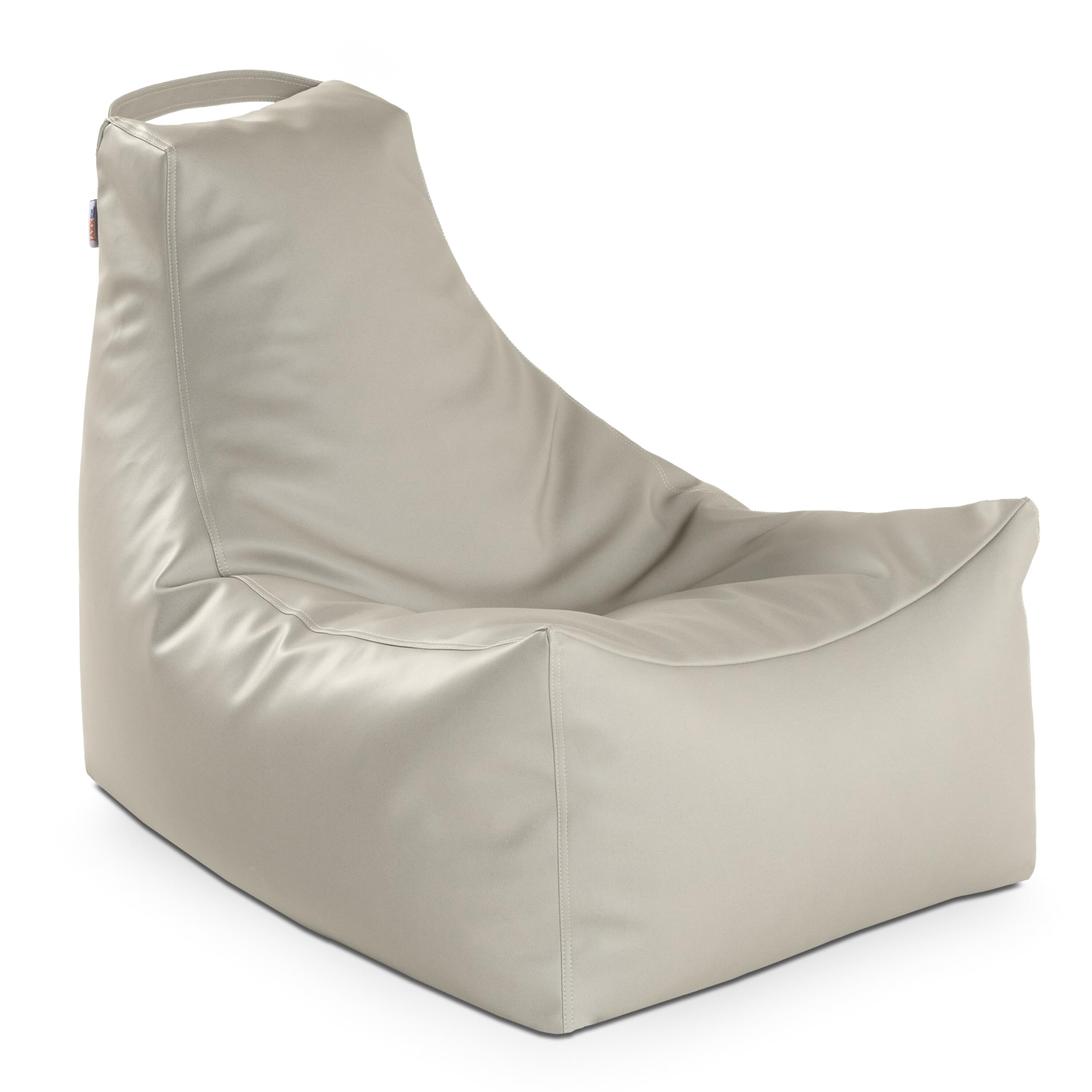Jaxx Juniper Nautical Edition - Casual Bean Bag Seating For Boat, Yacht & Watersports - Marine Vinyl, Mineral Gray
