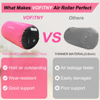 VOFiTNY Inflatable Gymnastics Mat with Tumbling Barrel, 10Tumble Track Mats for Gymnastics, 3.3L x 2D Air Roller Gymnastics B